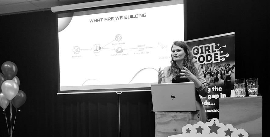 Presentatie bij Girl Code evenement